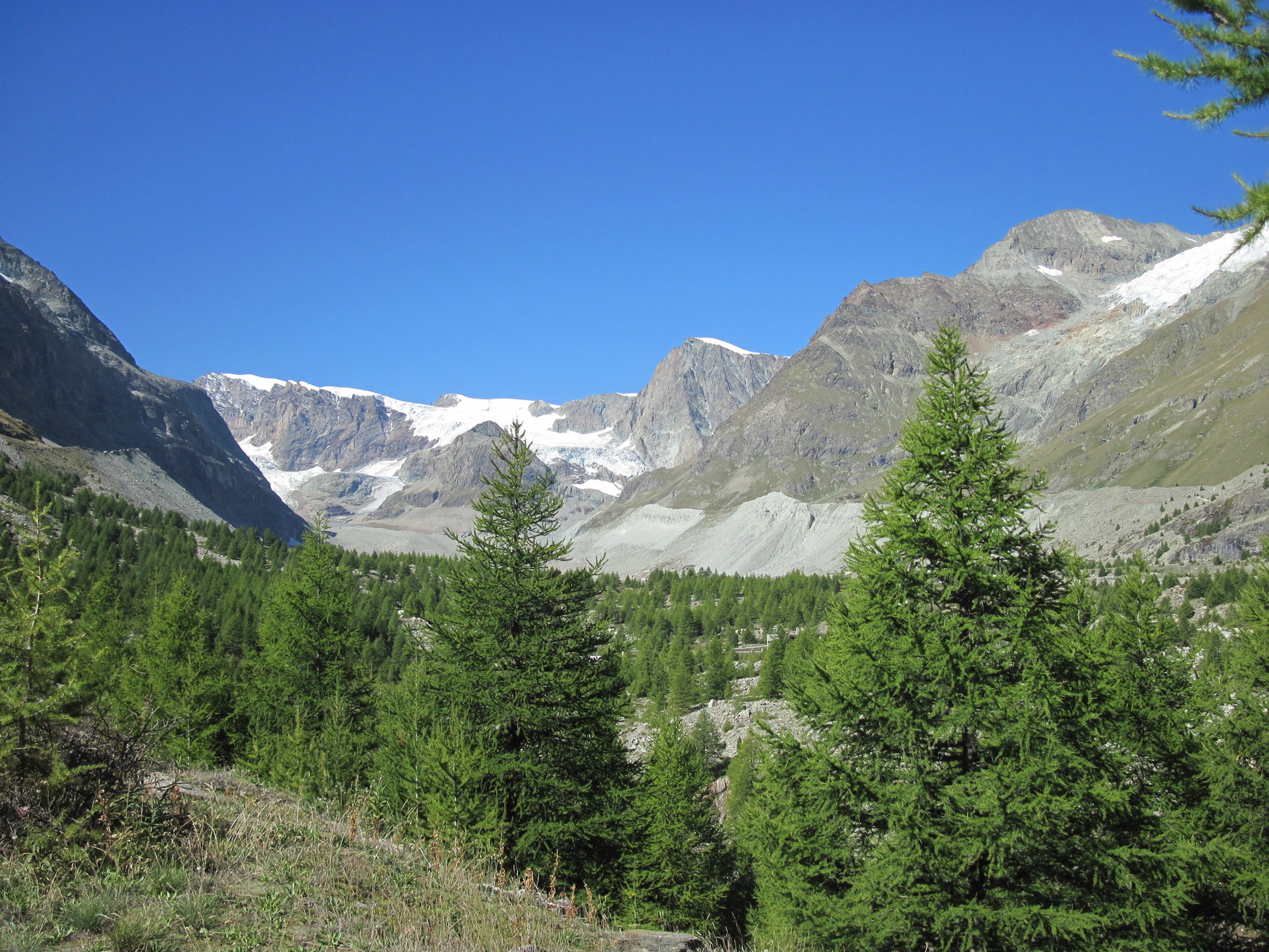 Blick Richtung Ziel: Schönbielhütte