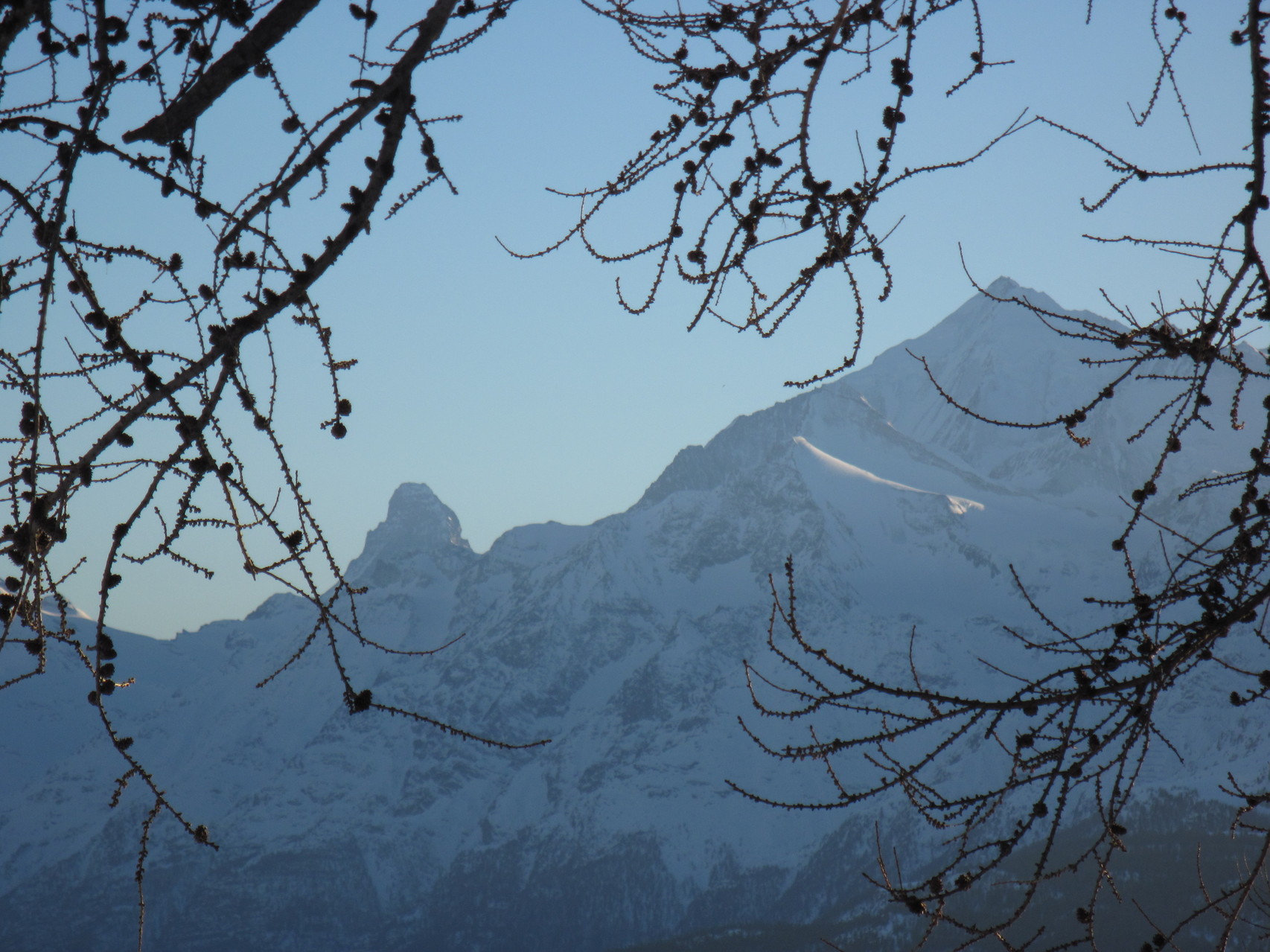 Matterhorn und Weisshorn