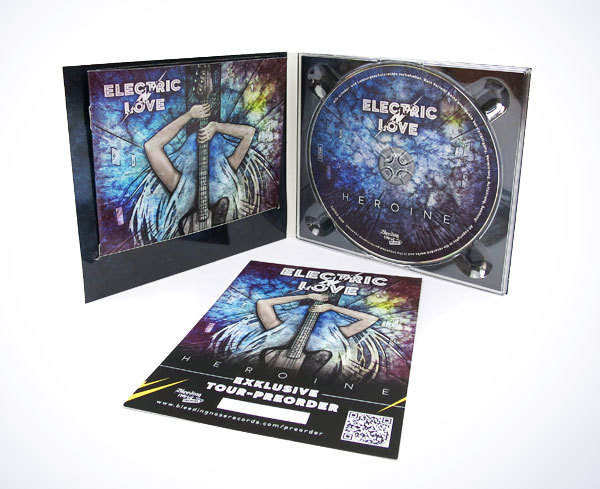 Logo, CD-Gestaltung und Flyer für die Band Electric Love