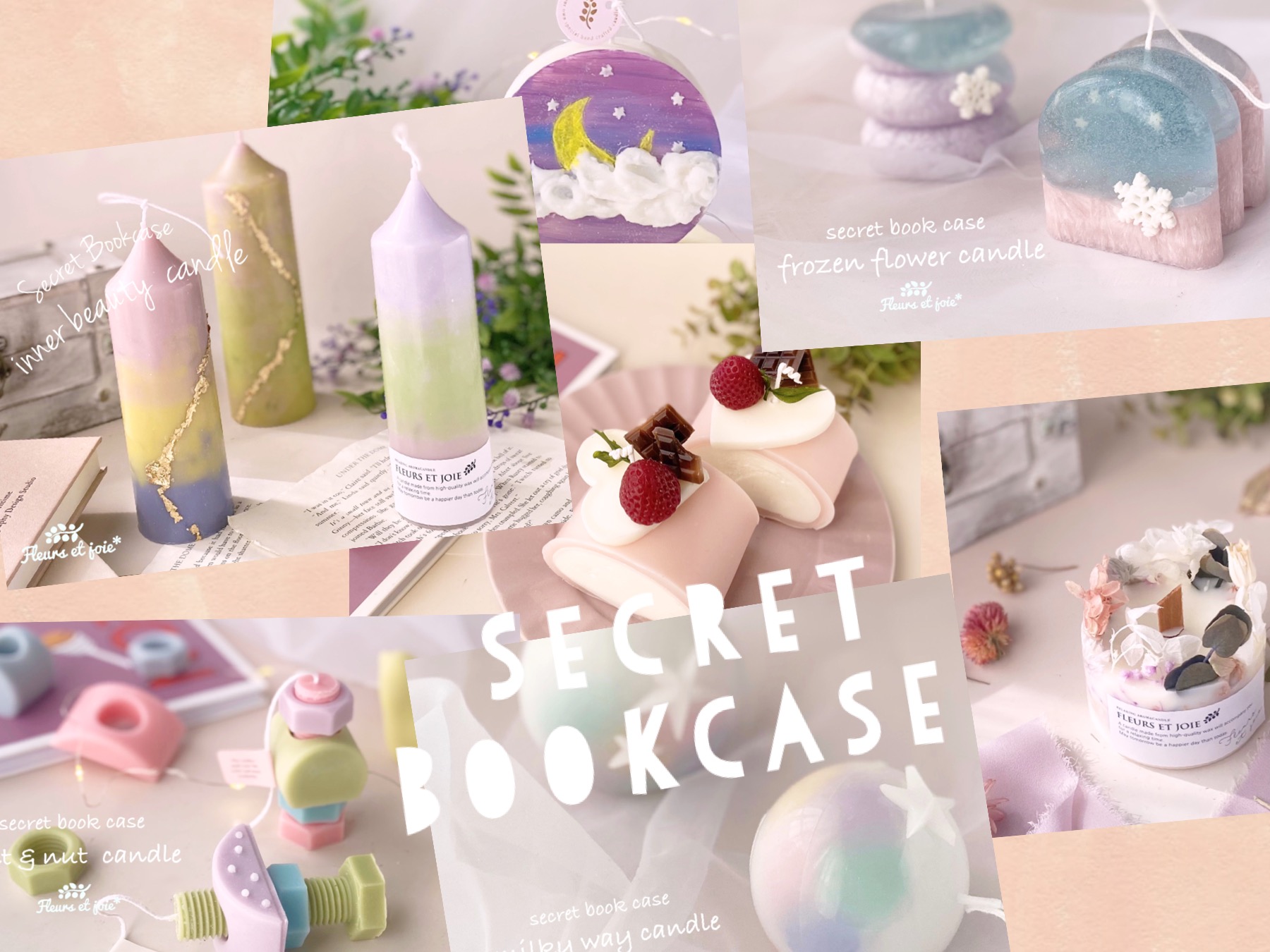 【新レッスンのご案内】シークレットブックケース募集スタート♡ Secret Bookcase basic candle course