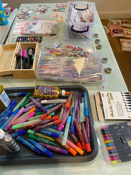 Bunte Materialien