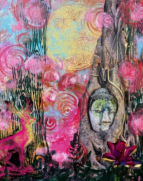 Kunstwerk in der Mixed Media Technik