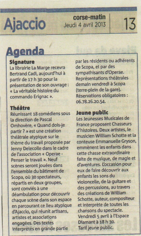 Corse-Matin - 4 avril 2013