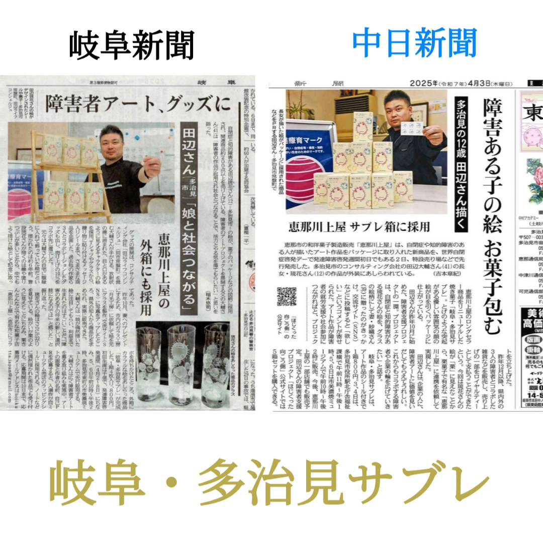左←岐阜新聞　右→中日新聞