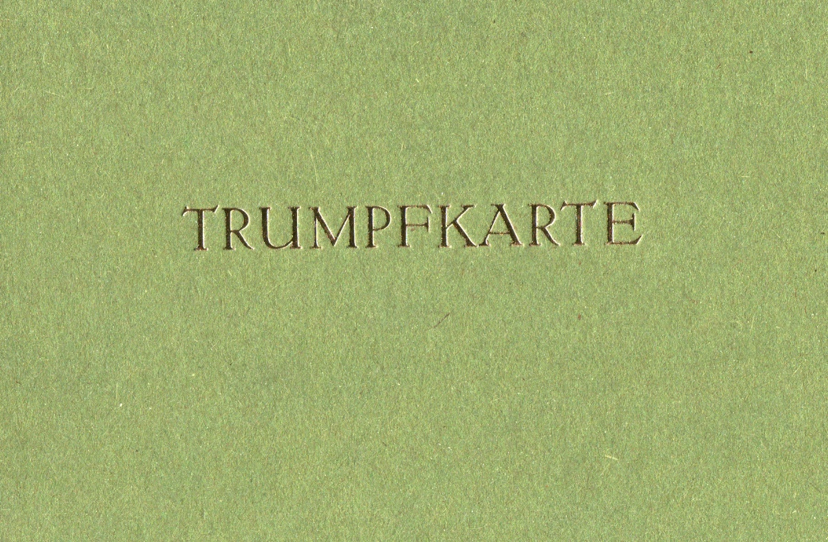 Trumpfkarte grün 3 Euro