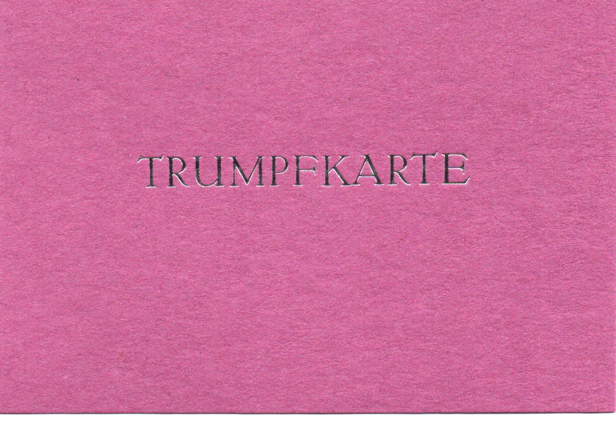 Trumpfkarte pink 3 Euro