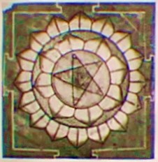 Elementestern in 8- bzw.16-blättriger Blüte; Indien, Rajastan, 16. Jhdt.