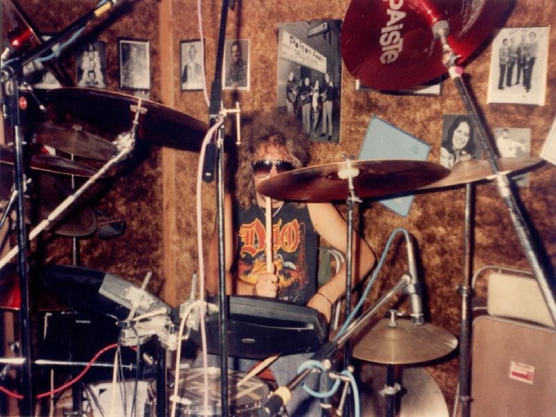 Johnny laying Drum Tracks for Every Dog