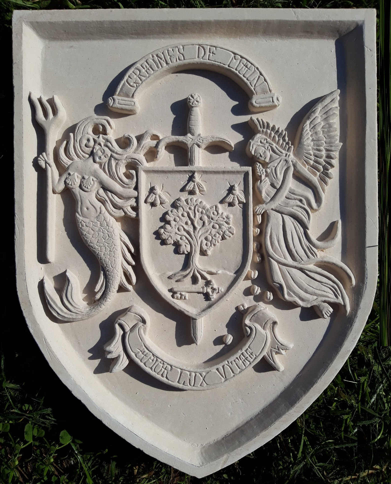Blason sculpté de l'entreprise