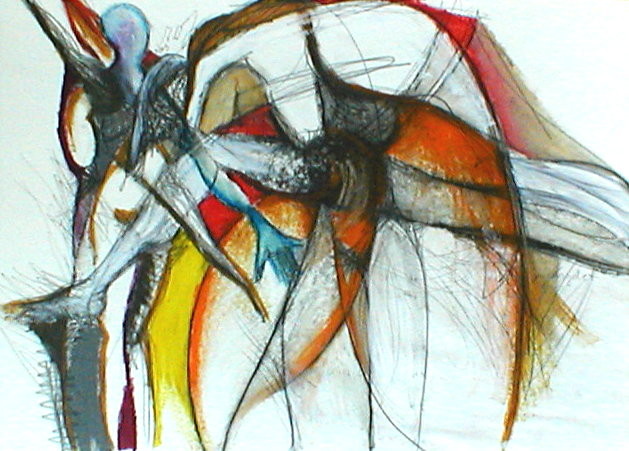 Sonnengruß  |  Acryl, Öl auf Karton  |  70 x 100  |  2005