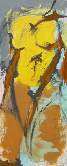 Heben  |  Acryl und Oxidation auf Leinwand  |  50 x 120  |  2008