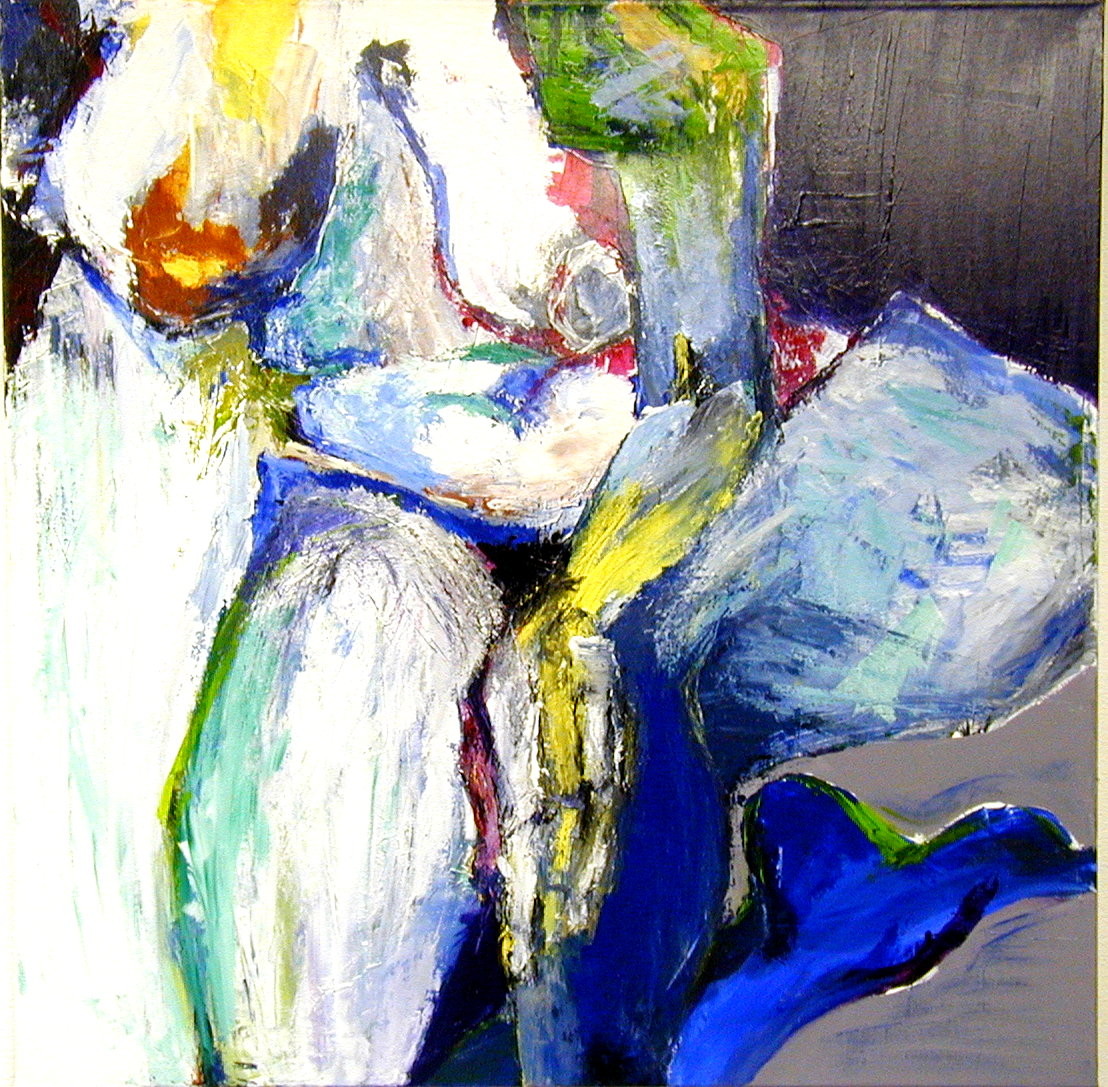 Blauer Fuß  |  100 x 100  |  Acryl auf Leinwand  |  2005
