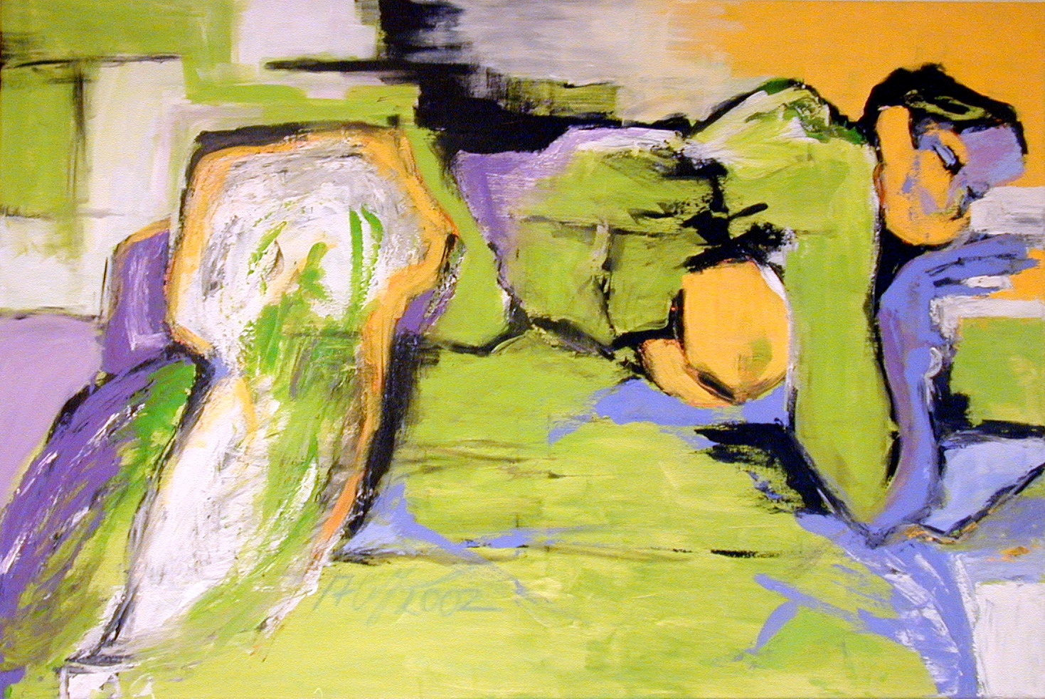 Ruhende  |  120 x 100  |  Acryl auf Leinwand  |  2002