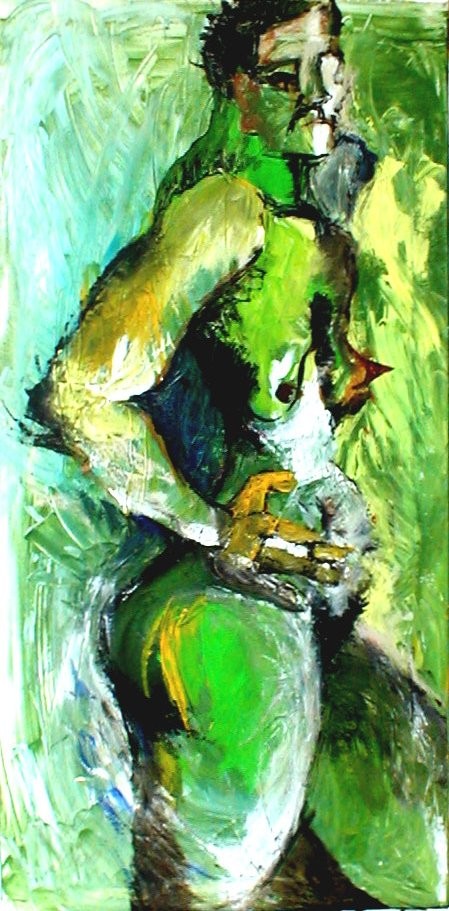 Die Kriegerin  |  Acryl auf Leinwand  |  50 x 100  |  2000