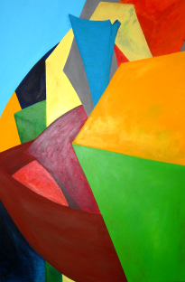 Analyse Illusion und Objekt (3)  |  80 x 120  |  Acryl auf Leinwand  |  2004