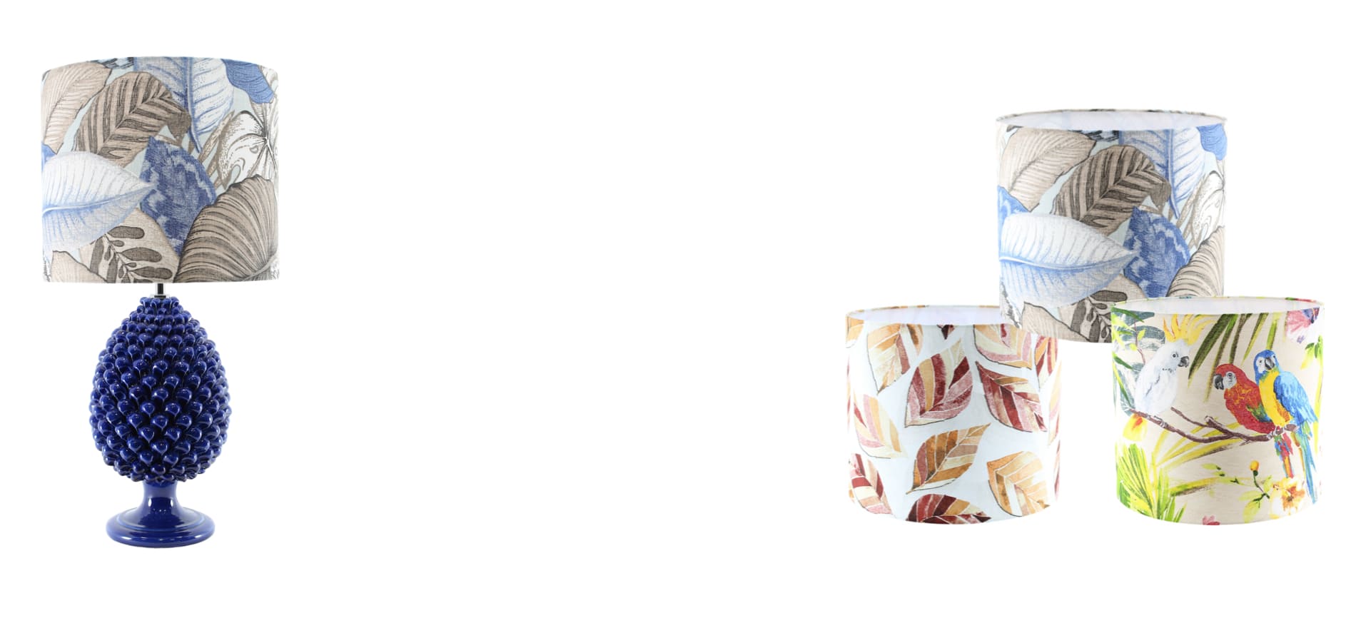 Mini Paralume Blu Per Lampade a Sospensione Da Esterno - ø24cm