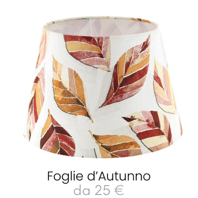 Paralume in tessuto fantasia foglie