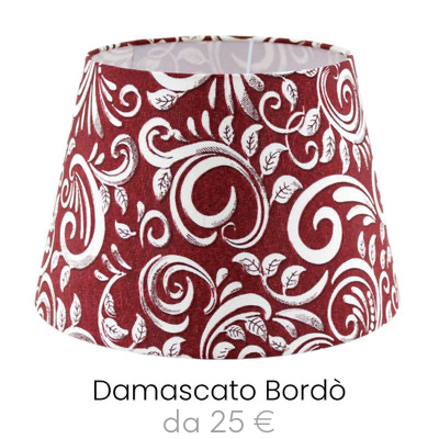 Paralume in tessuto fantasia damascata
