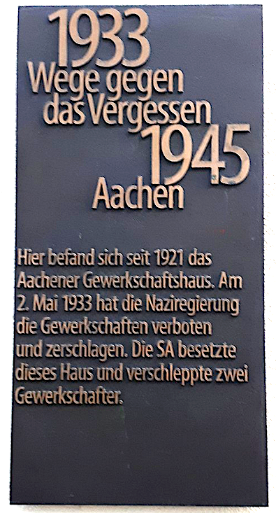 Gedenktafel Kleinkölnstraße 18