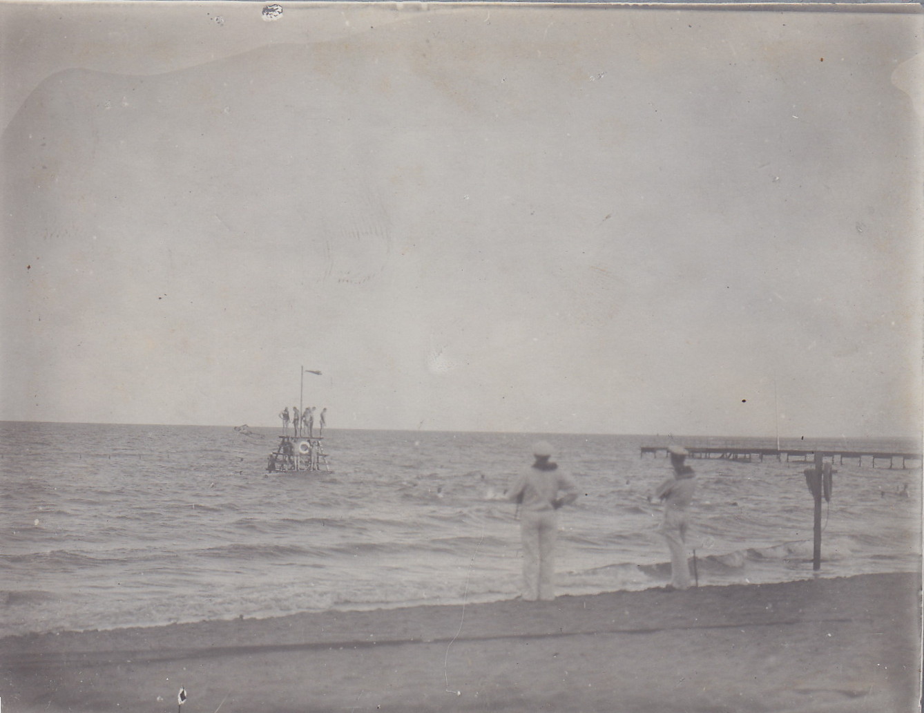 Strand von Lourenco-Marques - Mannschaft beim Baden