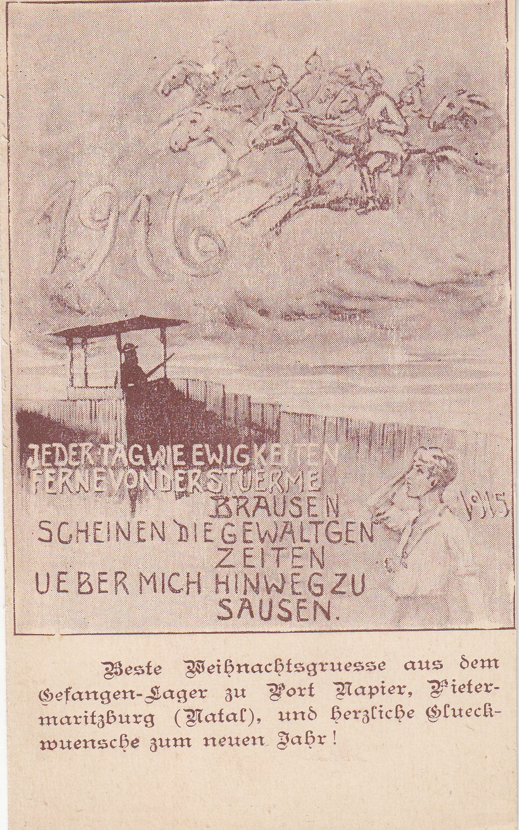 Weihnachtsgrüße aus Fort Napier 1915