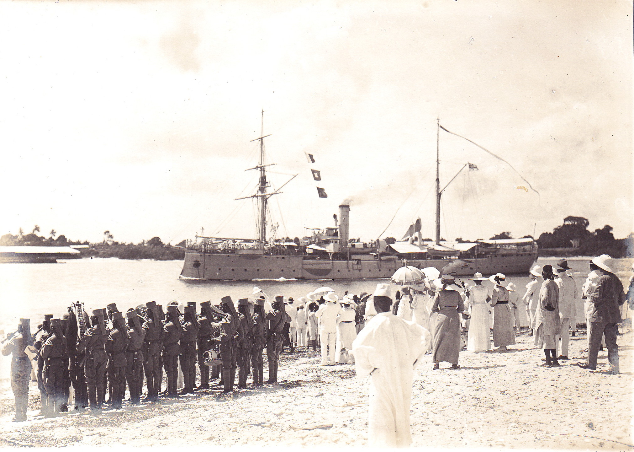 Verabschiedung und Ausreise S.M.S. Seeadler am 09.01.1914 zurück nach Deutschland II