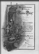 Meisterbrief von Friedrich Küster
