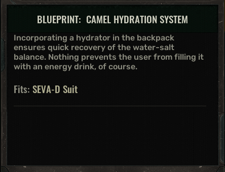 Blueprint: Camel Hydration System Seva-D Suit