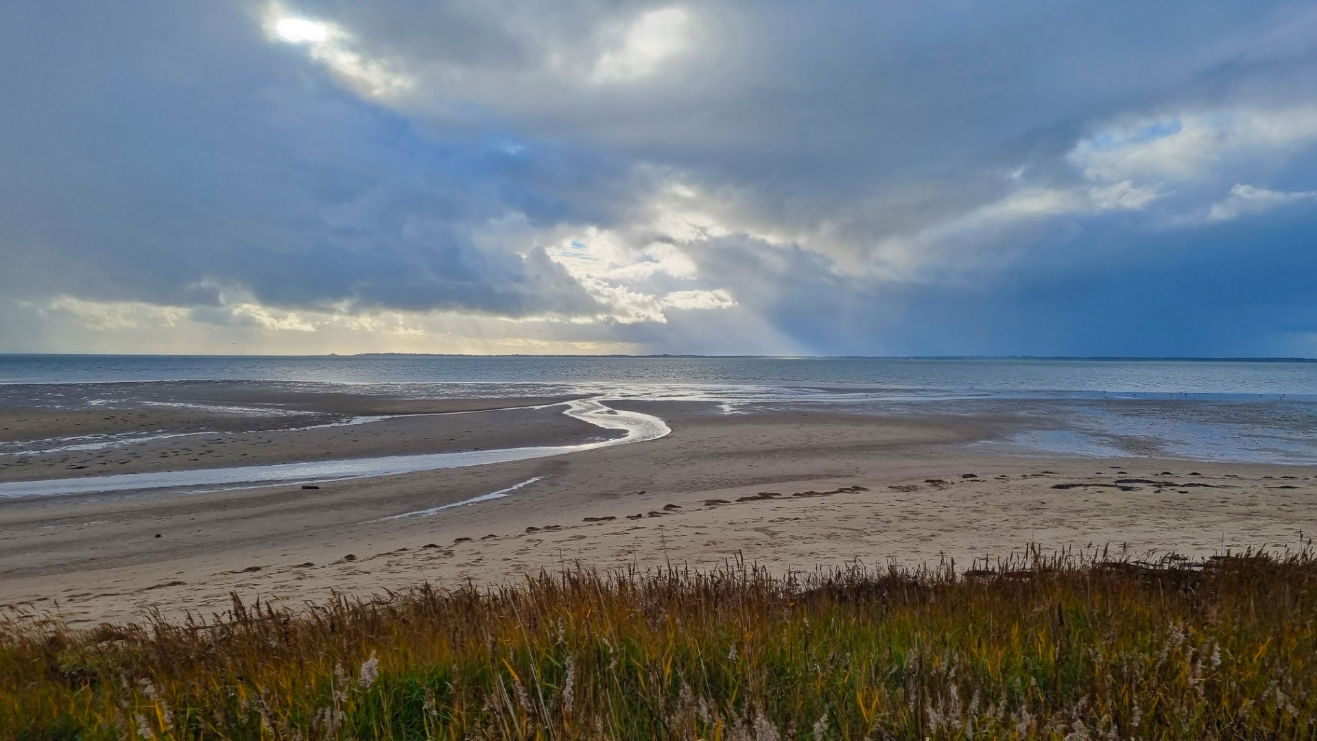 Wattenmeer Goting auf Föhr - Blick auf Amrum