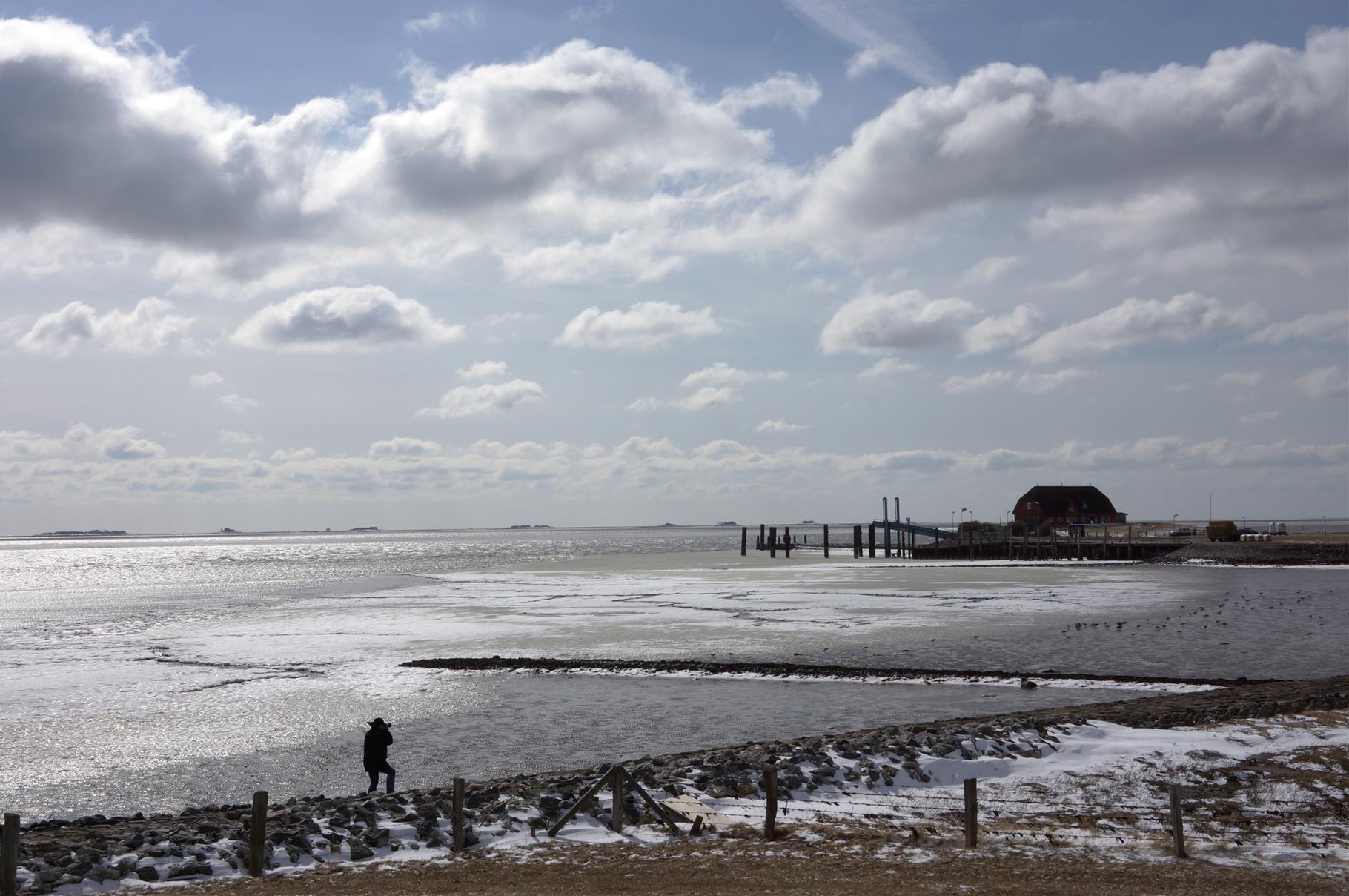 winter auf Hallig Langeness