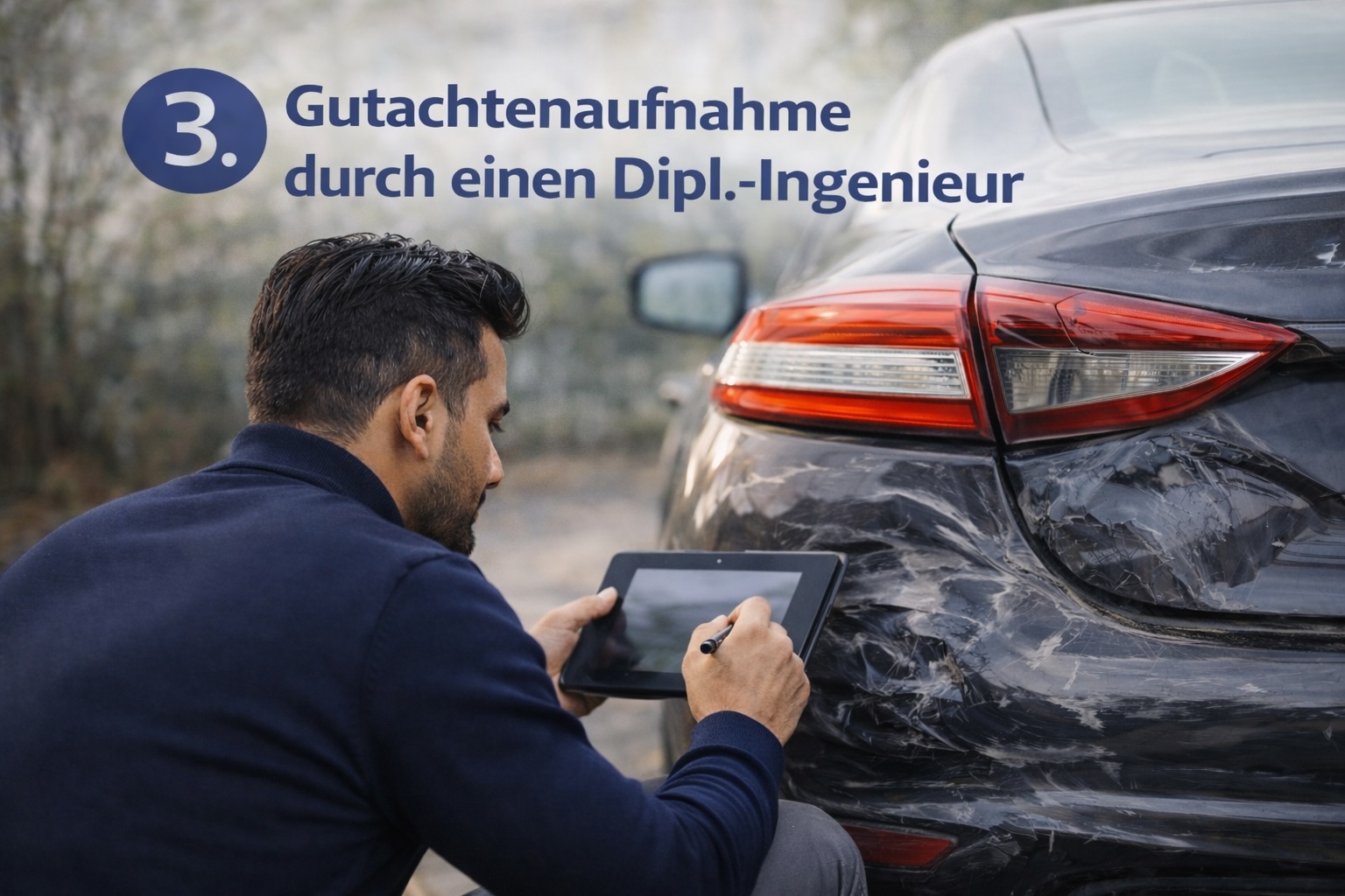 KFZ Gutachter bei Fahrzeugbegutachtung