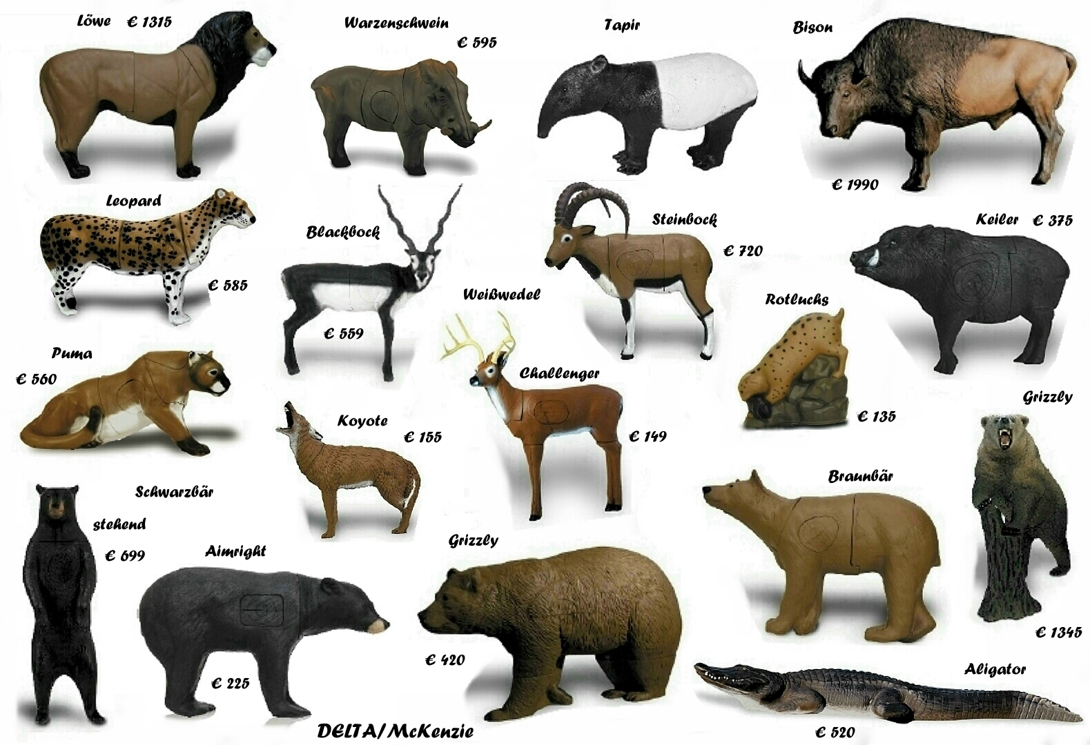 8 Wasserdichte Tierschießziele - 30,5x40,6 Cm Für Training & Übung