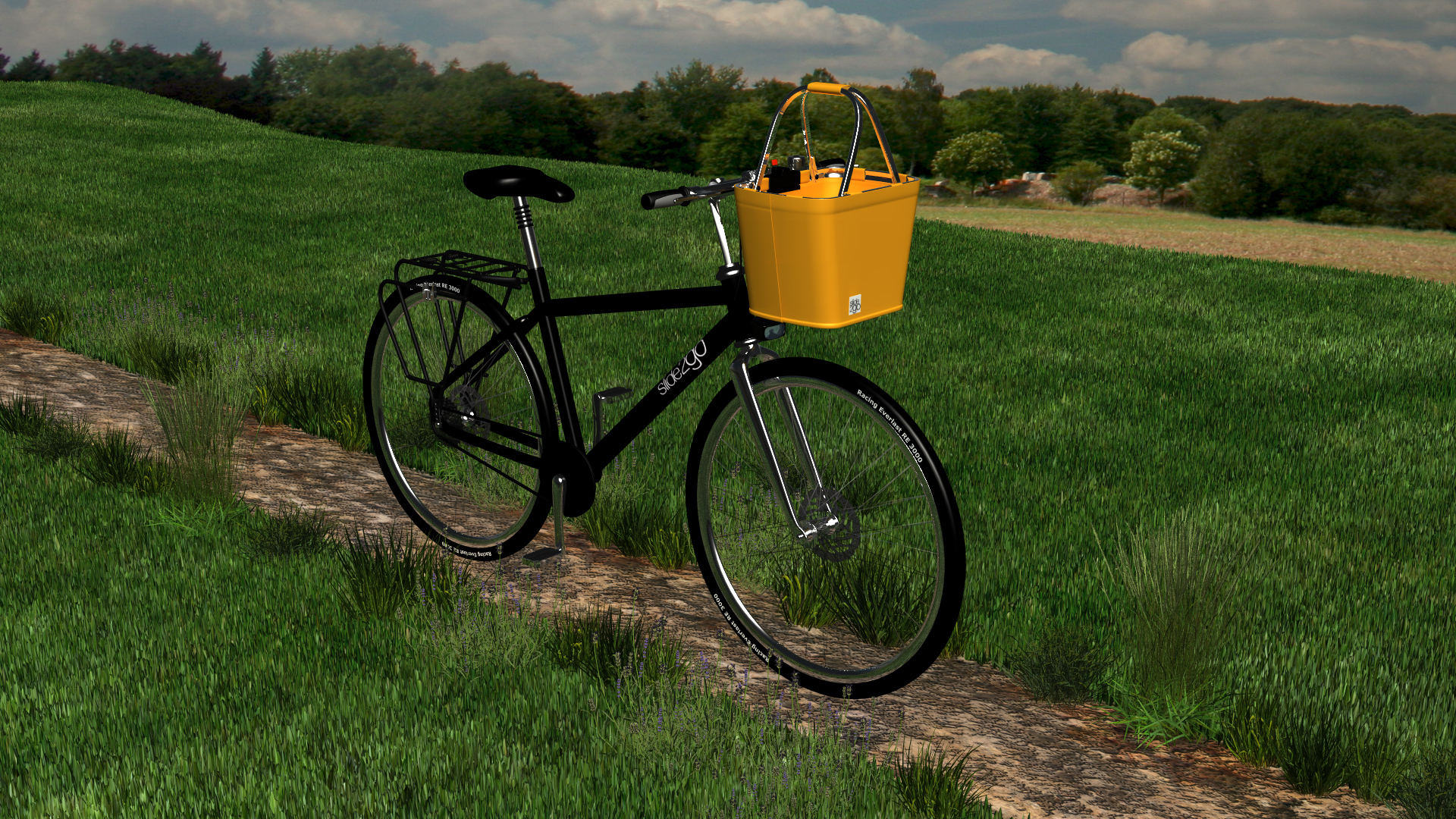 3D-Animation Fahrradkorb