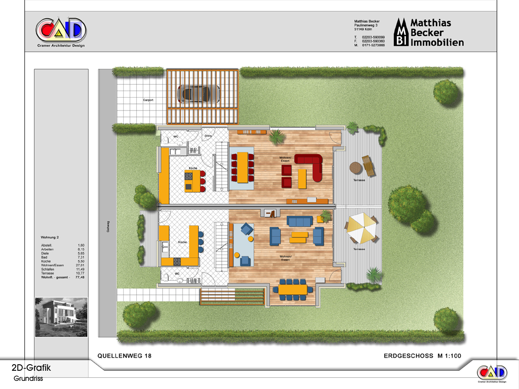 gestalteter Grundriss