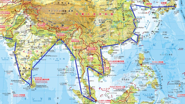 アジアの地図