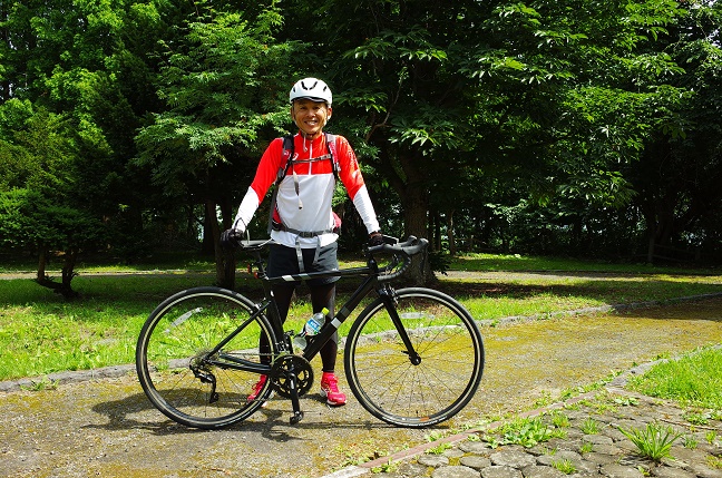 ロードバイク自撮り