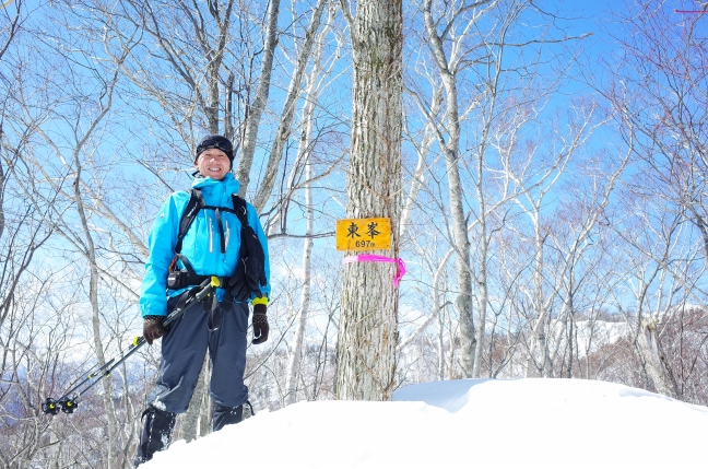 百松沢山雪山ハイク｜小林峠から砥石山、東峯を越えて南峰へ（3月上旬）