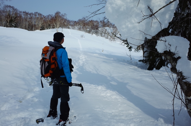 百松沢山・迷沢山雪山ハイク｜平和霊園から平和の滝へ周回ルート（2月中旬）