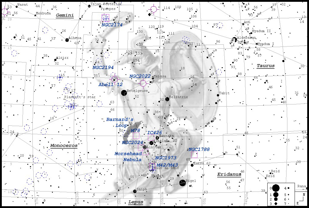 IC 434 • LBN 954, Sh-2 277  -  Aufsuchkarte MeixnerObservatorium