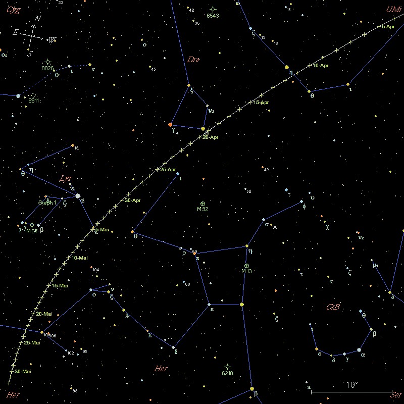  Komet 41P/Tuttle-Giacobini-Kresak - Aufsuchkarte - MeixnerObservatorium
