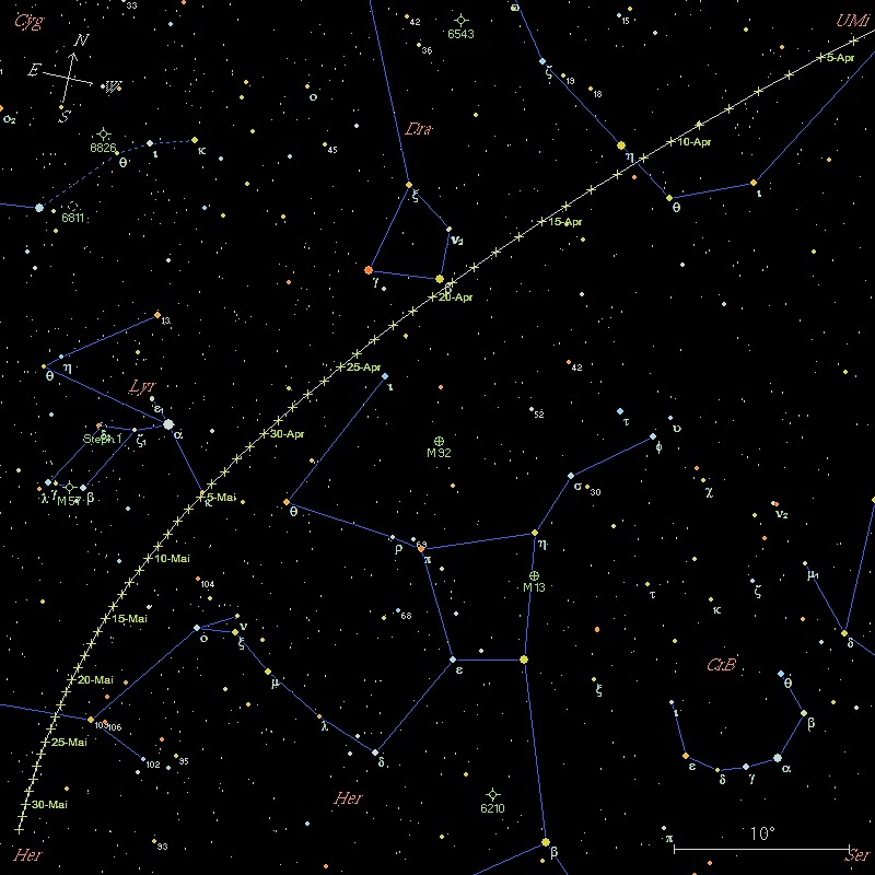  Komet 41P/Tuttle-Giacobini-Kresak - Aufsuchkarte - MeixnerObservatorium