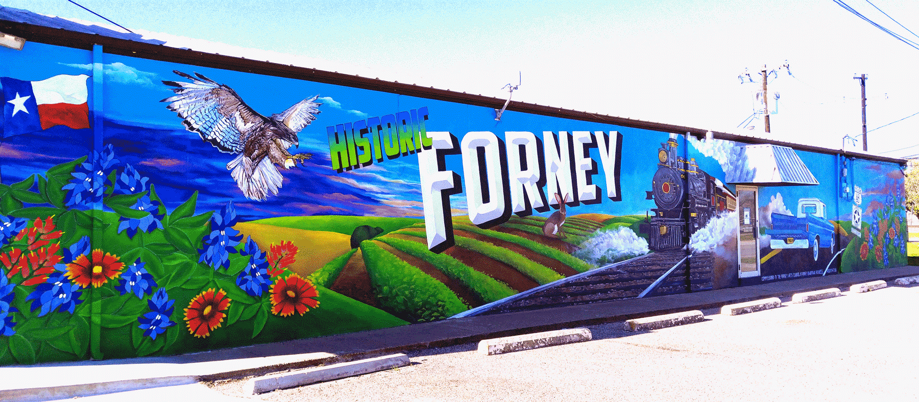 Historic Americana Mural Forney Texas