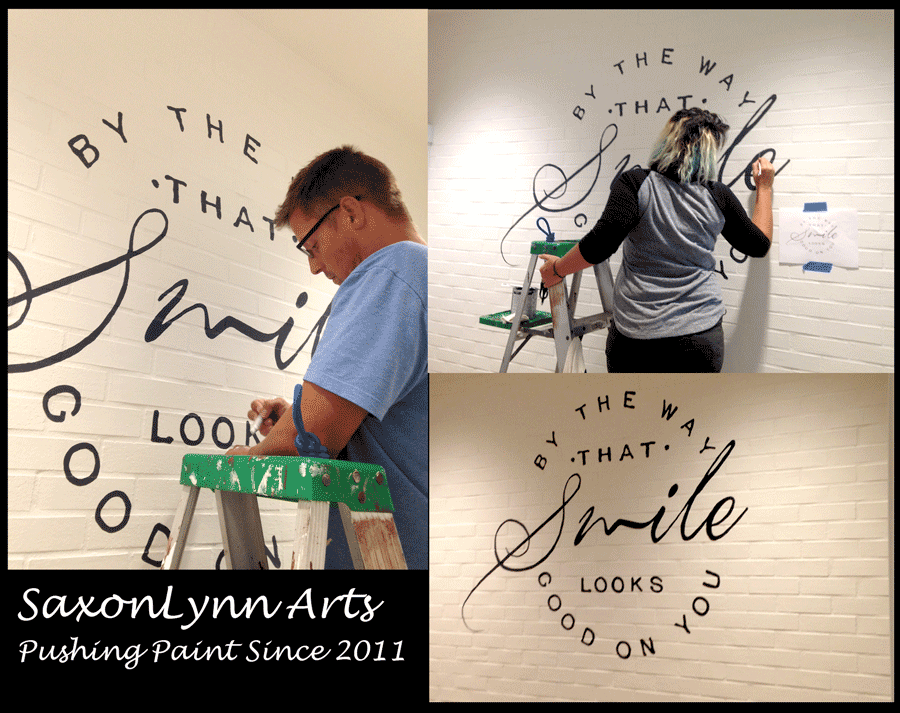 Dentist Mural Lettering, Plano Texas