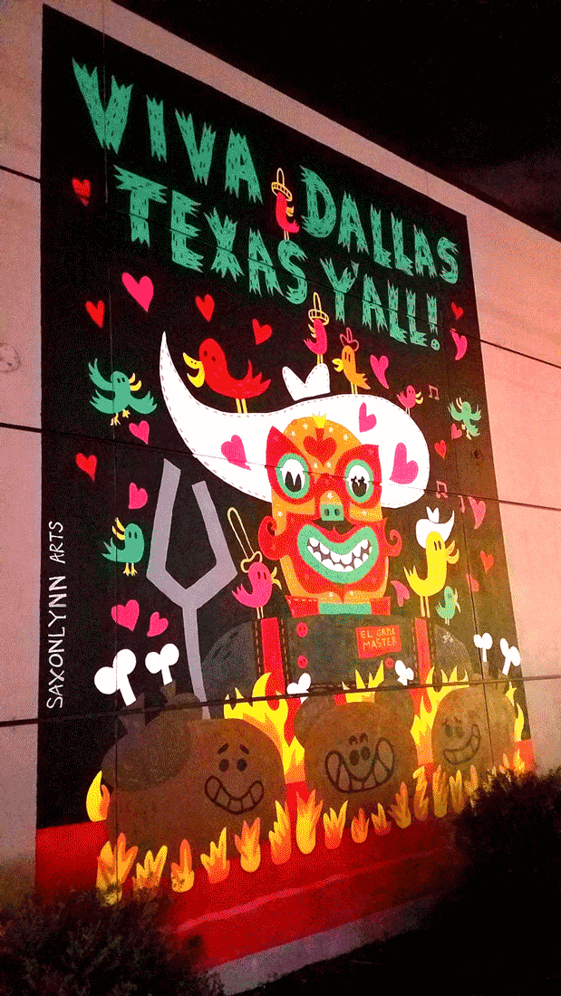 El Pollo Loco Restaurant Mural Dallas Texas