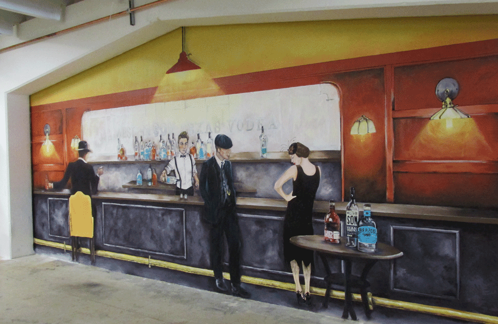 1920's Bar Scene, Pilot Point Tx Jem Brewry