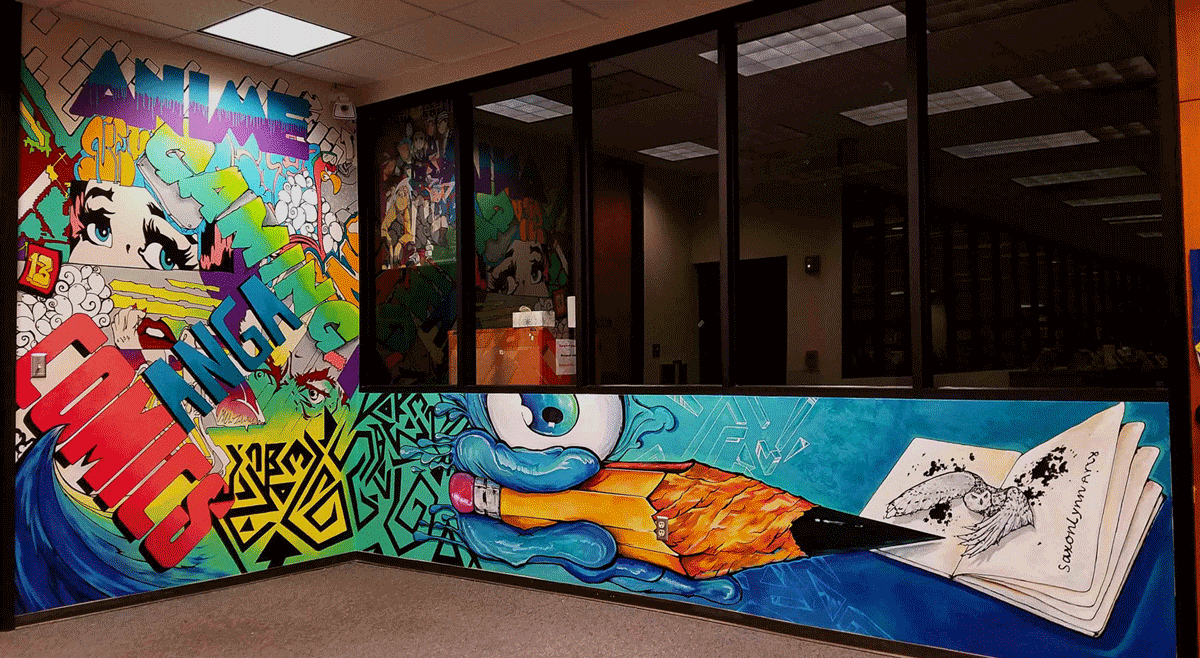 Graffiti Legends Mural DFW Library Texas