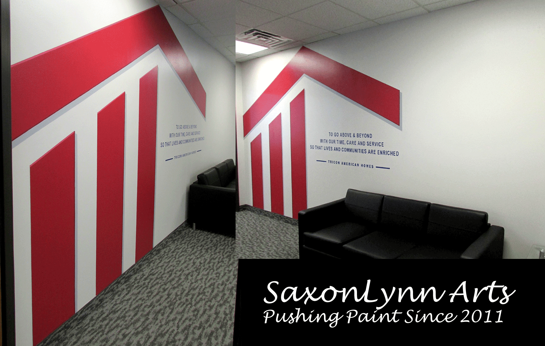 Tricon American Homes Logo Mural Corporate Mission Statement, Arlington Tx