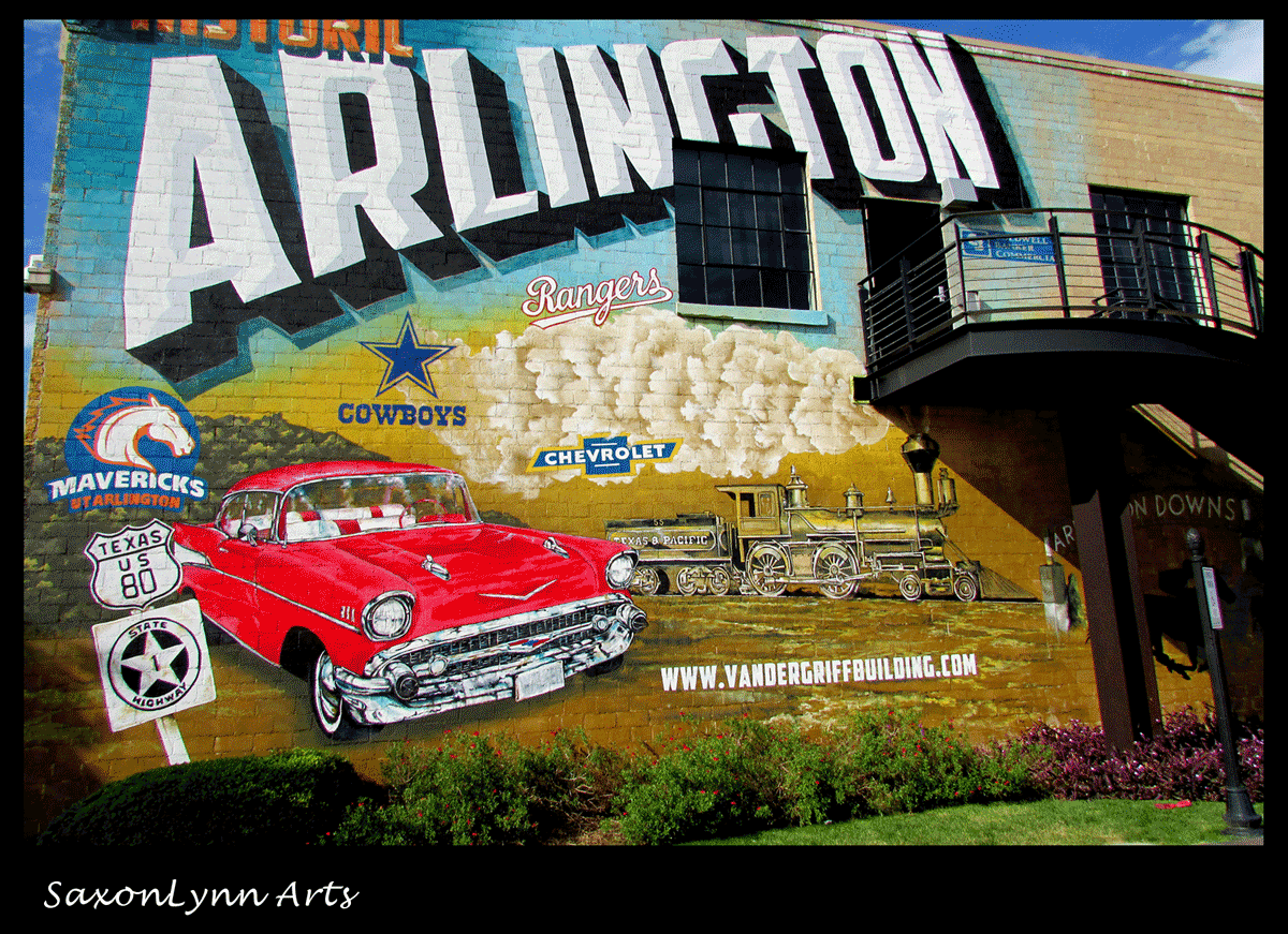 Historic Arlington Texas 57 Chevy and Steam Train