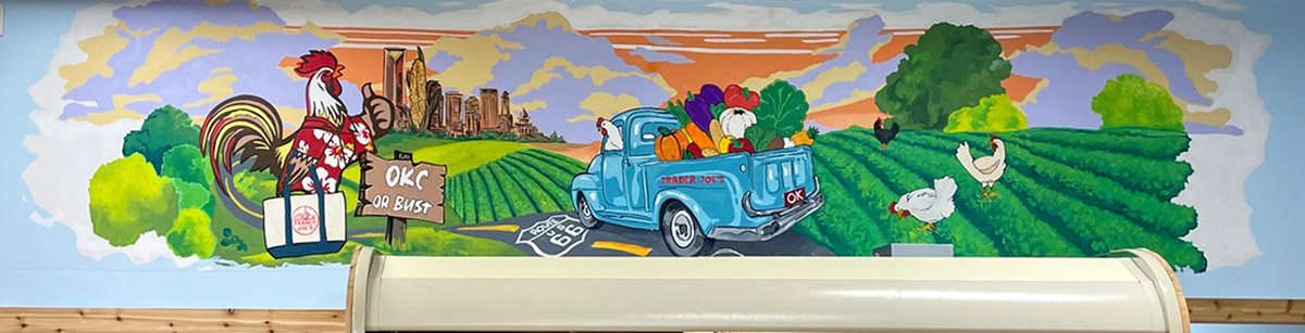 Farm Scene Trader Joe's Commercial Mural Oklahoma City