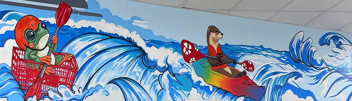 Trader Joe's Oklahoma City Olympics Animal Scene Commercial Mural